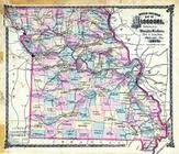 Missouri Railroad Map, Caldwell County 1876